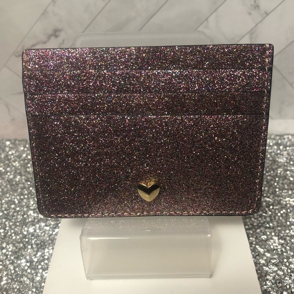 Pink/Multi Glitter Card Holder – Brand New